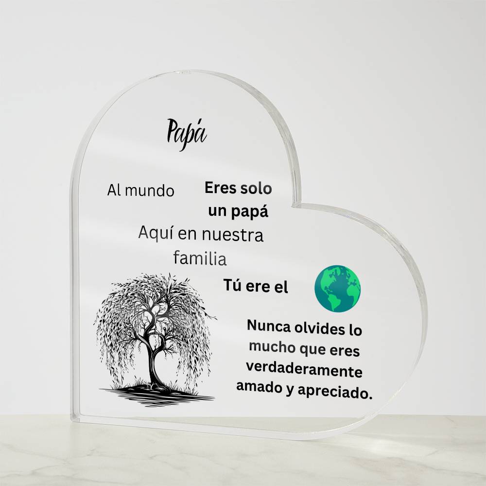 Spanish Acrylic Heart Plaque