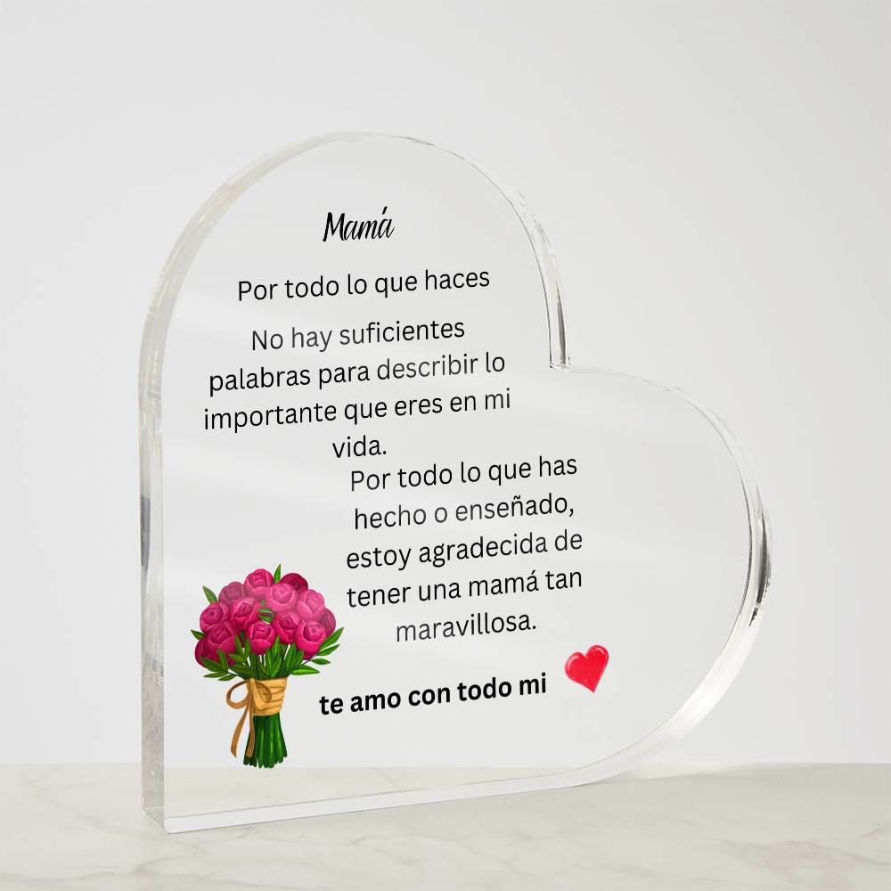 Spanish Acrylic Heart #2 Plaque