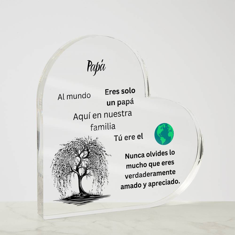 Spanish Acrylic Heart Plaque