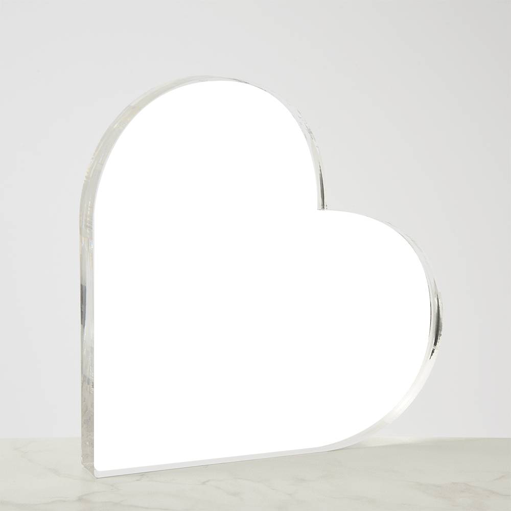 Hawaiian Printed Acrylic Heart
