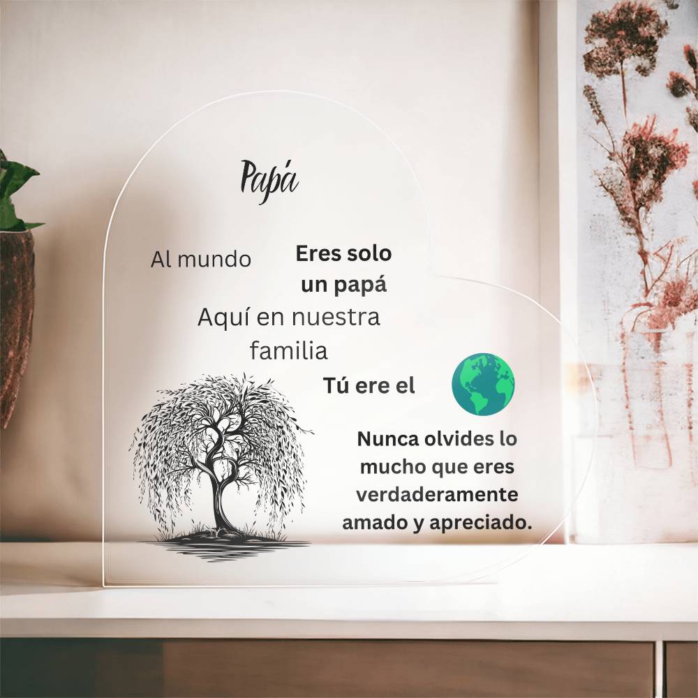 Spanish Acrylic Heart Plaque