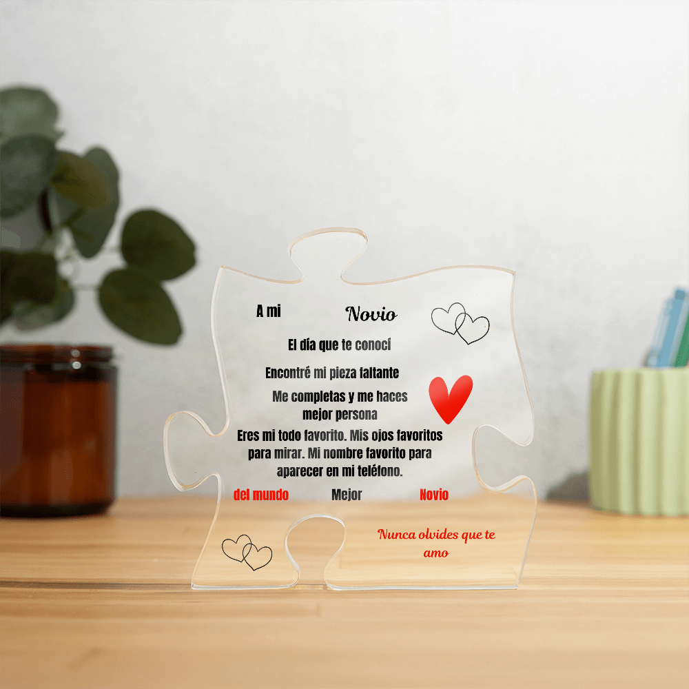To My Boyfriend Acrylic Puzzle Plaque Spanish