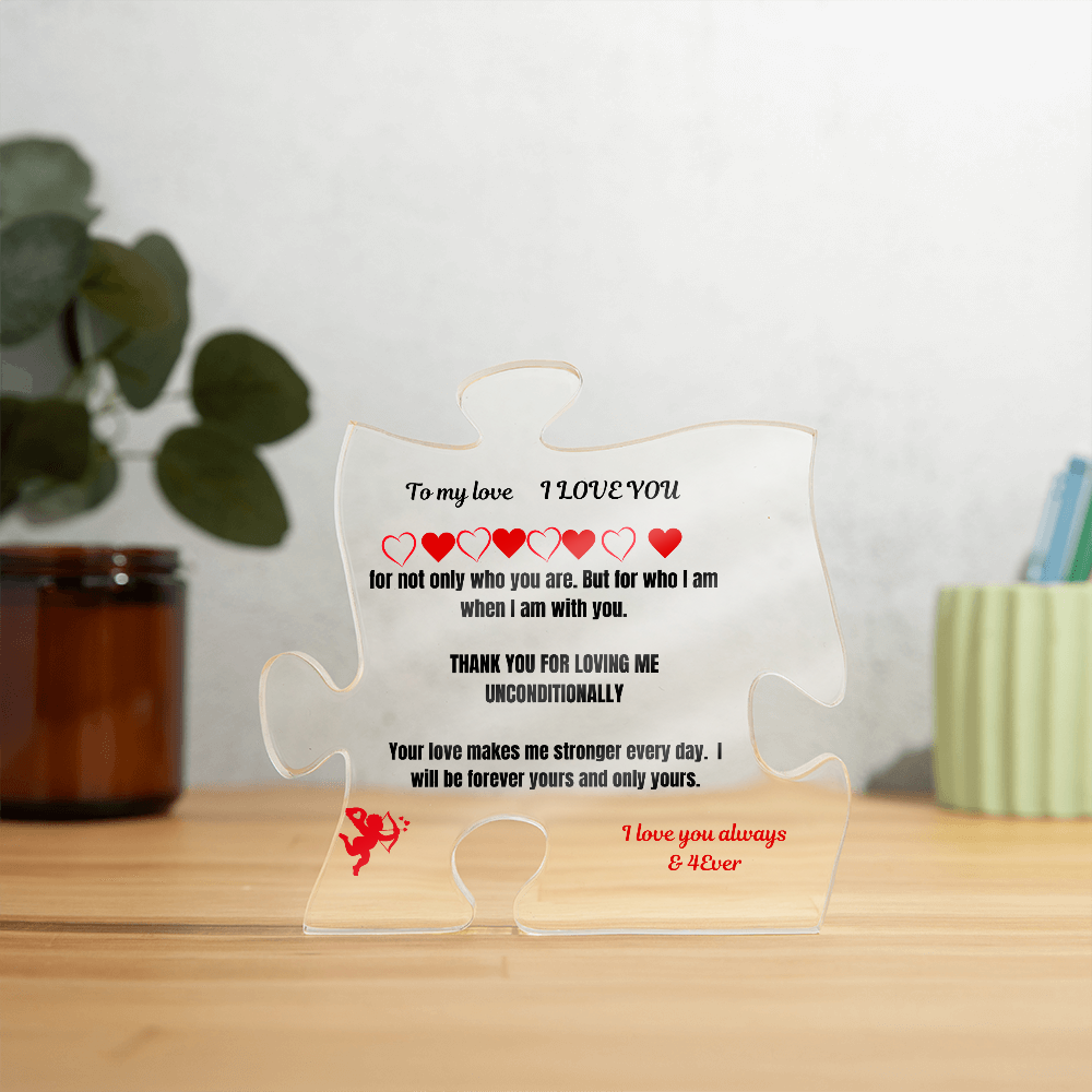 To My Love Acrylic Puzzle Plaque