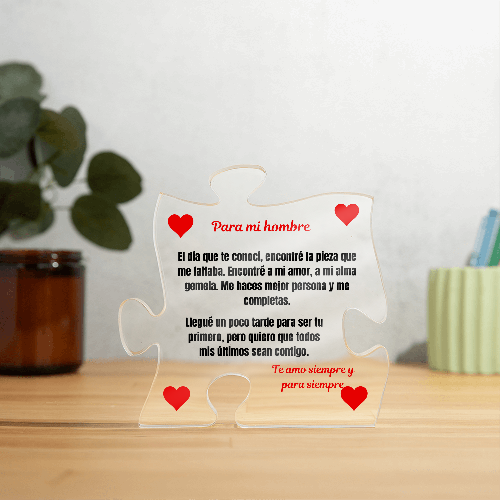 To My Man Puzzle Plaque Spanish