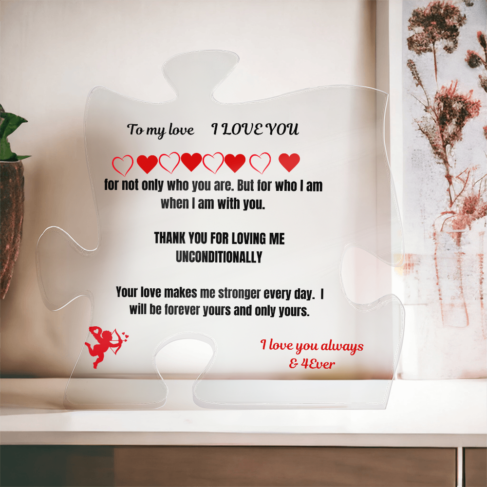 To My Love Acrylic Puzzle Plaque