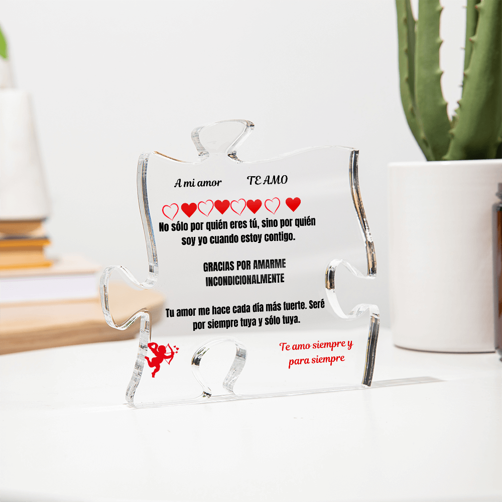 To My Love Acrylic Puzzle Plaque Spanish