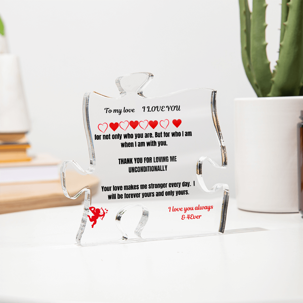 To My Love Acrylic Puzzle Plaque