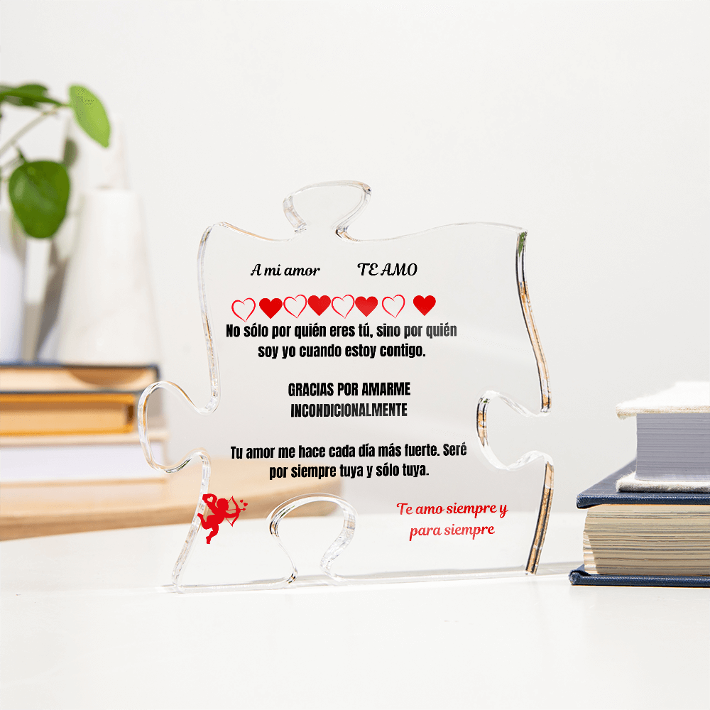 To My Love Acrylic Puzzle Plaque Spanish