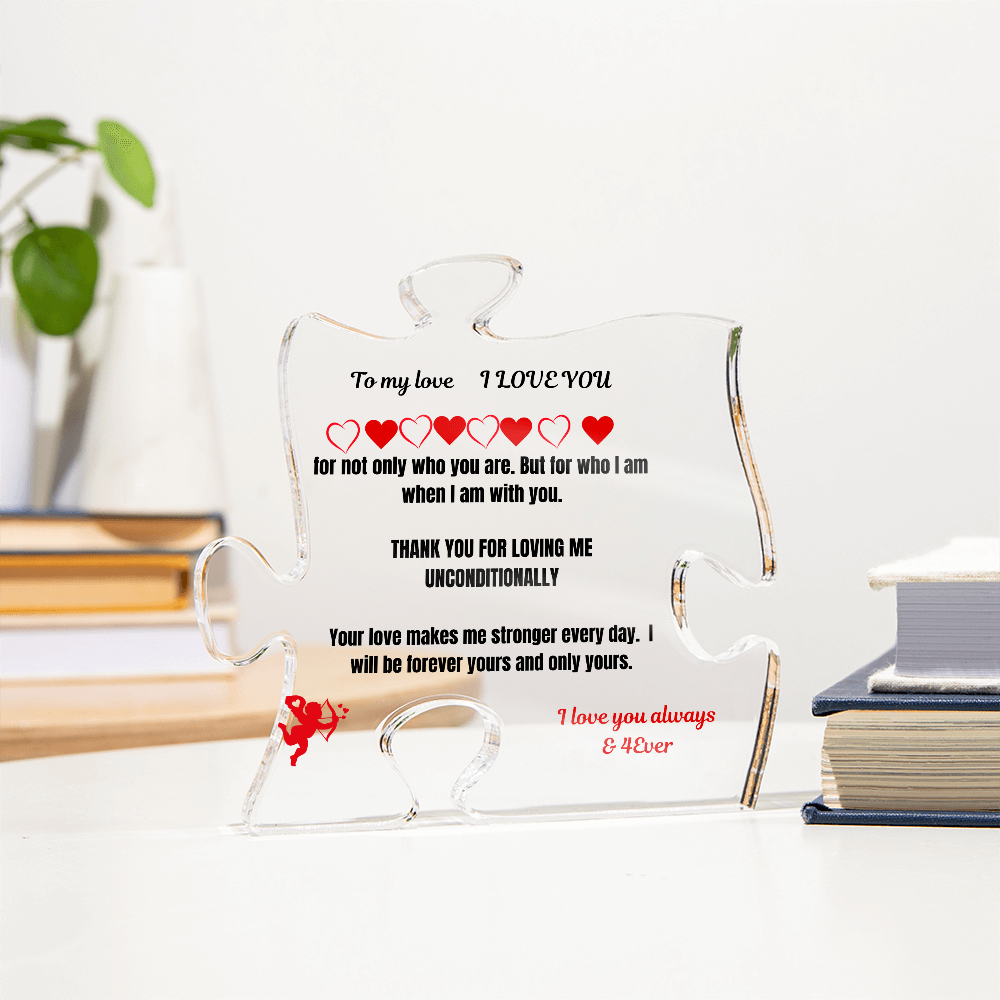To My Love Acrylic Puzzle Plaque