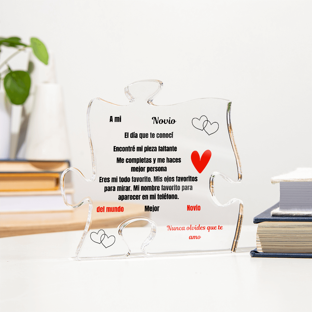 To My Boyfriend Acrylic Puzzle Plaque Spanish