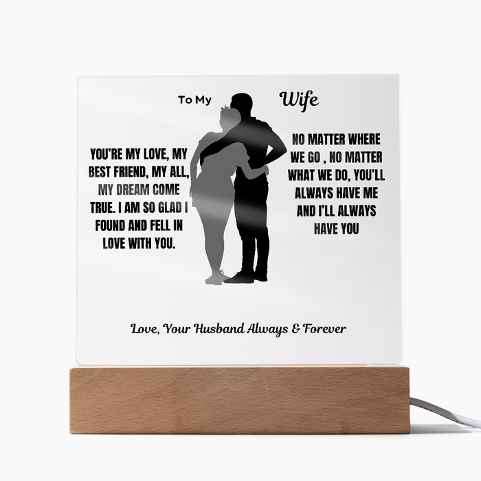 To My Wife Acrylic Square Plaque