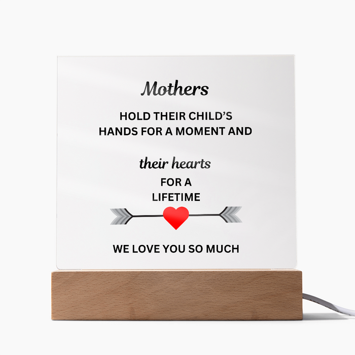 A Mothers Love Printed Acrylic Square Plaque