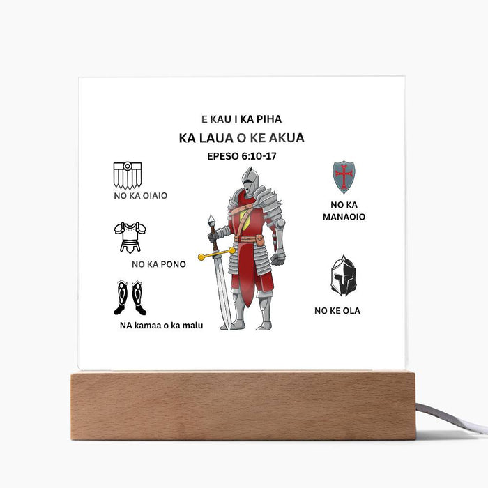 Hawaiian Put On The Full Armor of God Acrylic Plaque
