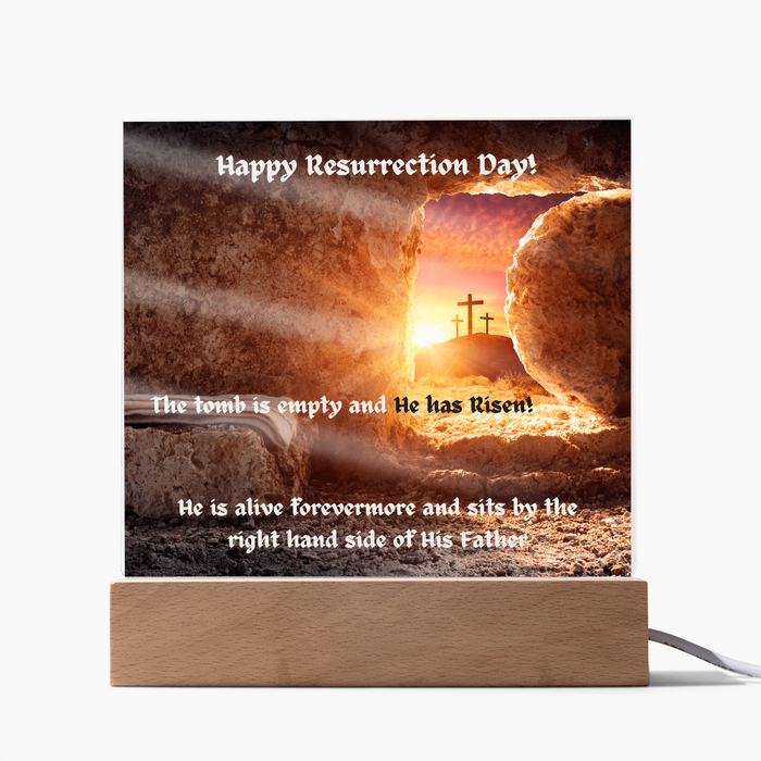 Happy Resurrection Day! Printed Square Acrylic Plaque