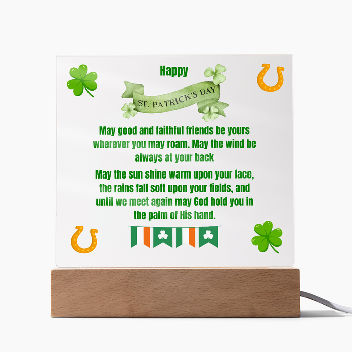 Happy St. Patrick's Day Square Plaque