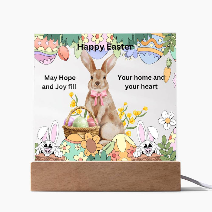 Happy Easter Printed Square Acrylic Plaque