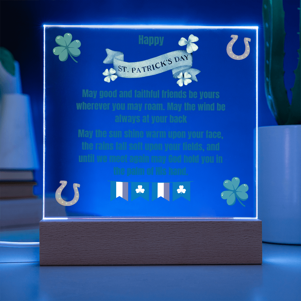 Happy St. Patrick's Day Square Plaque