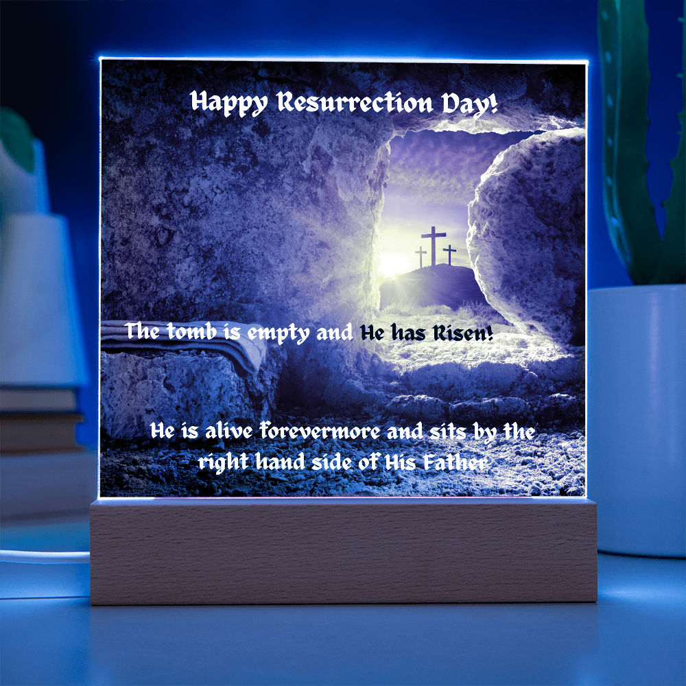 Happy Resurrection Day! Printed Square Acrylic Plaque
