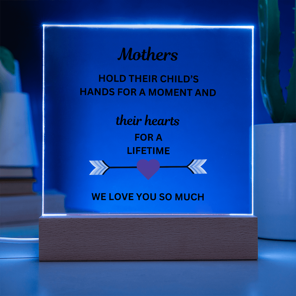 A Mothers Love Printed Acrylic Square Plaque