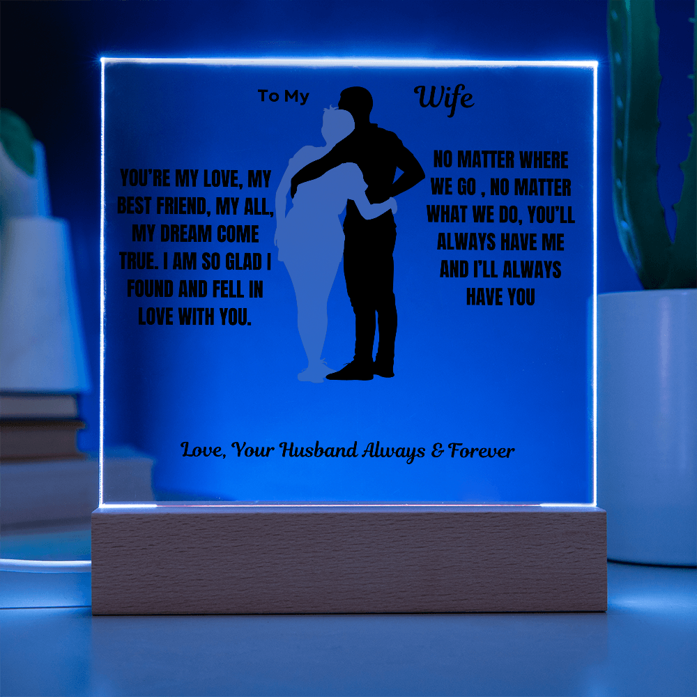 To My Wife Acrylic Square Plaque