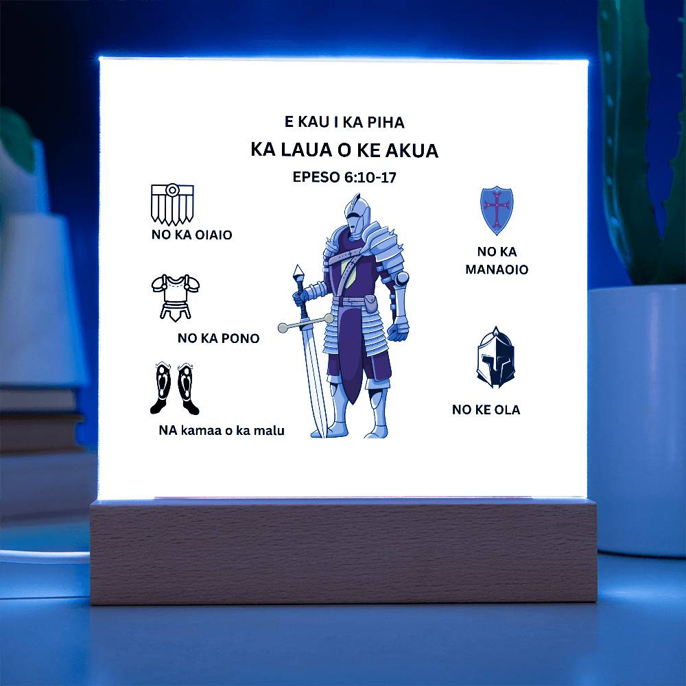 Hawaiian Put On The Full Armor of God Acrylic Plaque