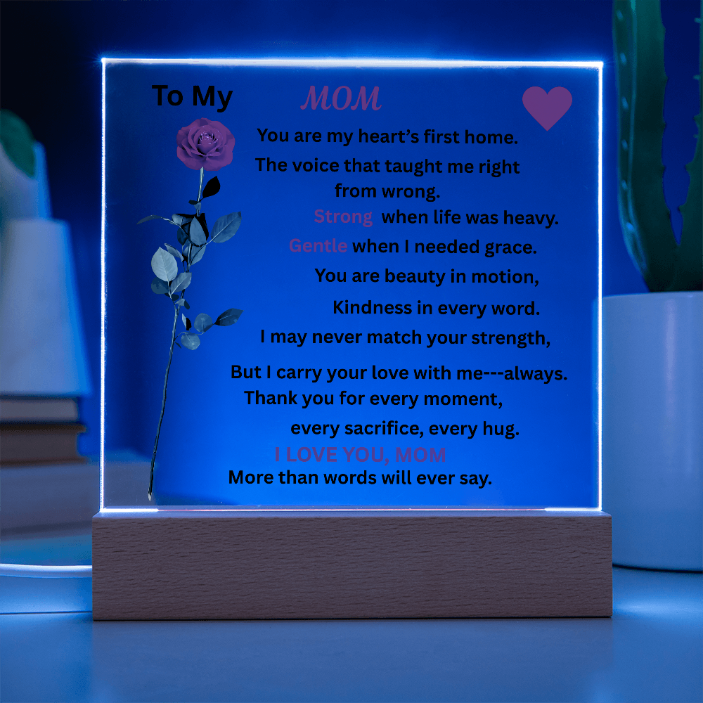 Happy Mother's Day Printed Square Acrylic Plaque