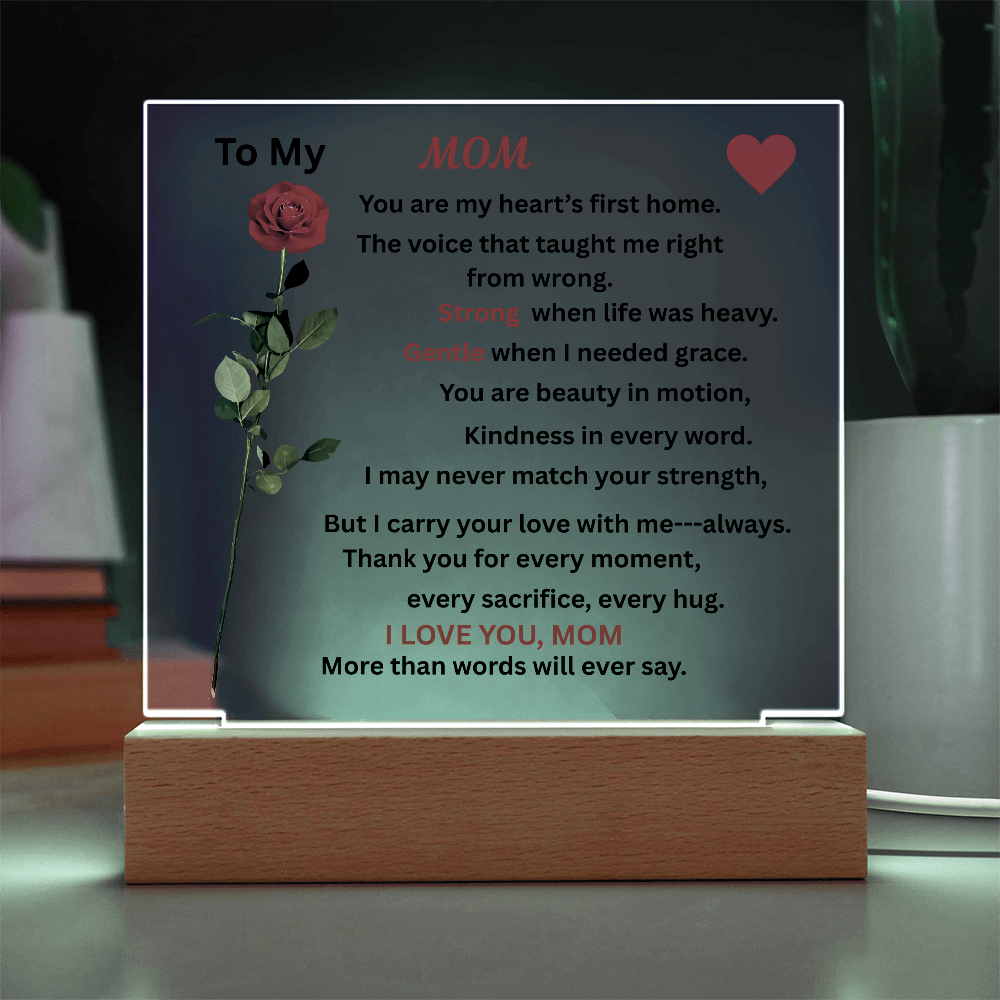 Happy Mother's Day Printed Square Acrylic Plaque