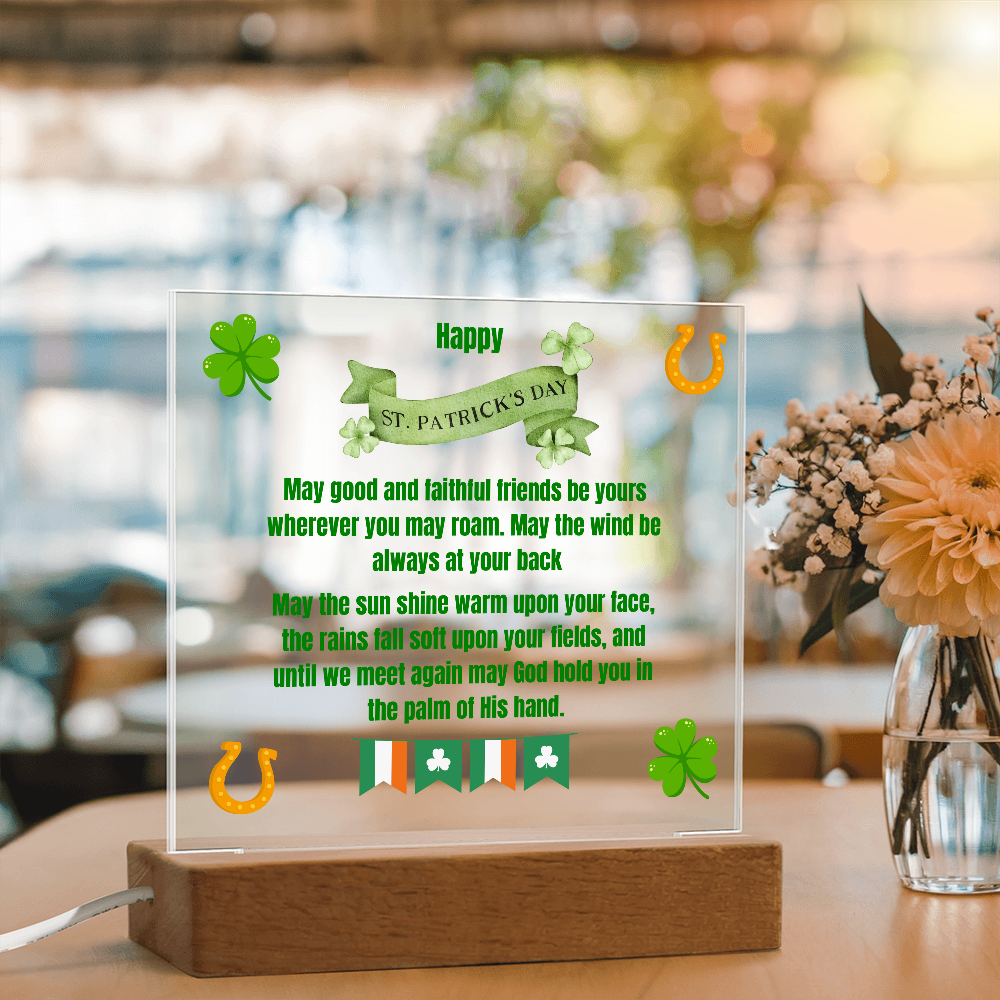 Happy St. Patrick's Day Square Plaque