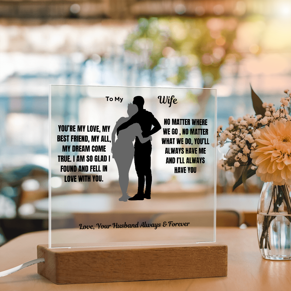 To My Wife Acrylic Square Plaque