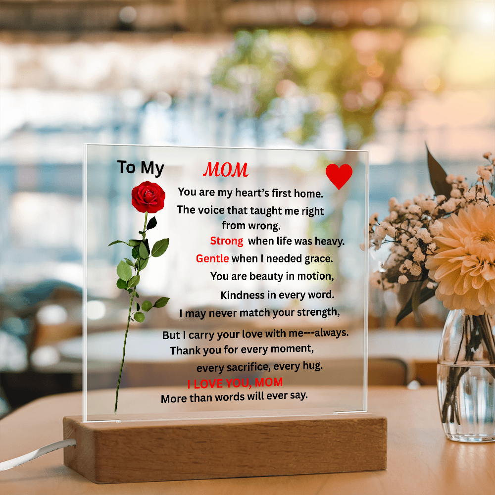 Happy Mother's Day Printed Square Acrylic Plaque