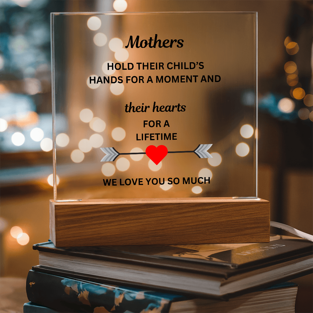 A Mothers Love Printed Acrylic Square Plaque