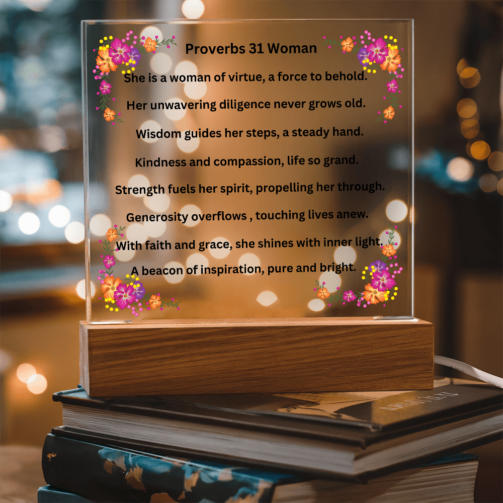Proverbs 31 Woman Acrylic Square Plaque