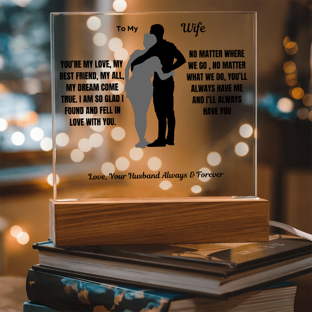 To My Wife Acrylic Square Plaque
