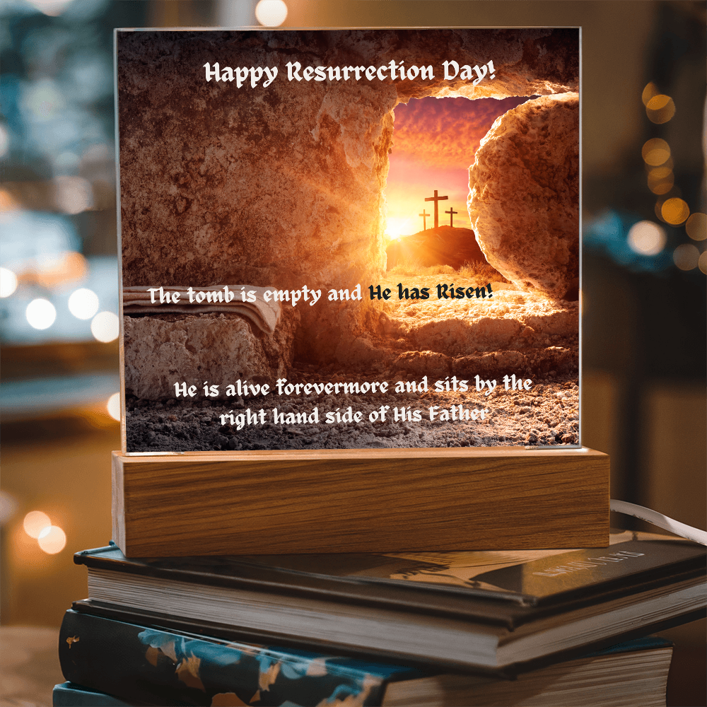 Happy Resurrection Day! Printed Square Acrylic Plaque