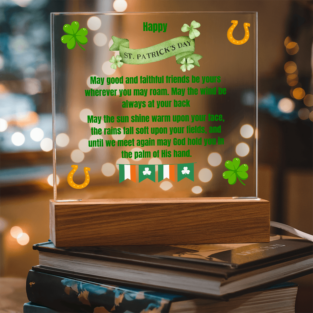 Happy St. Patrick's Day Square Plaque