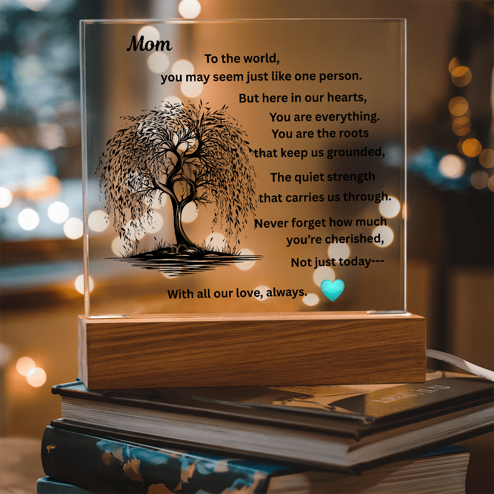 Mom To The World Printed Acrylic Squaree Plaque