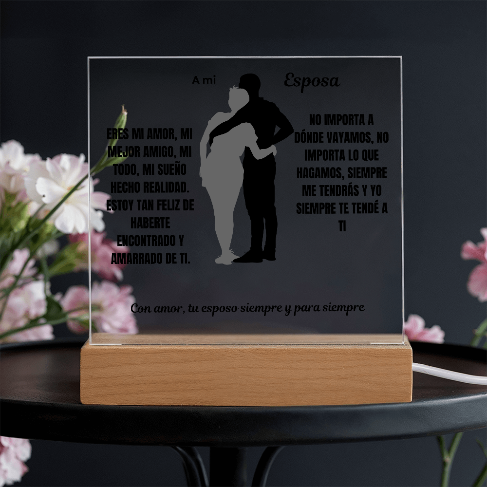 To My Wife Acrylic Square Plaque #2