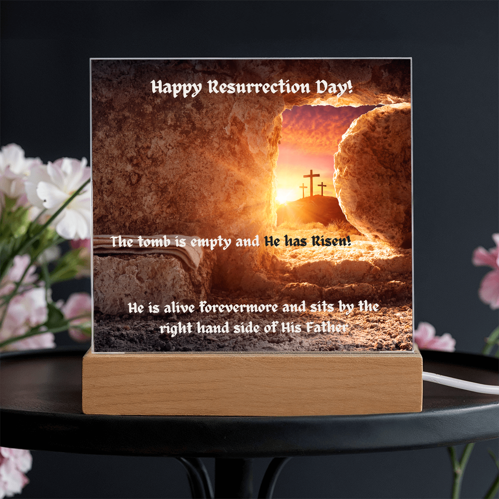 Happy Resurrection Day! Printed Square Acrylic Plaque