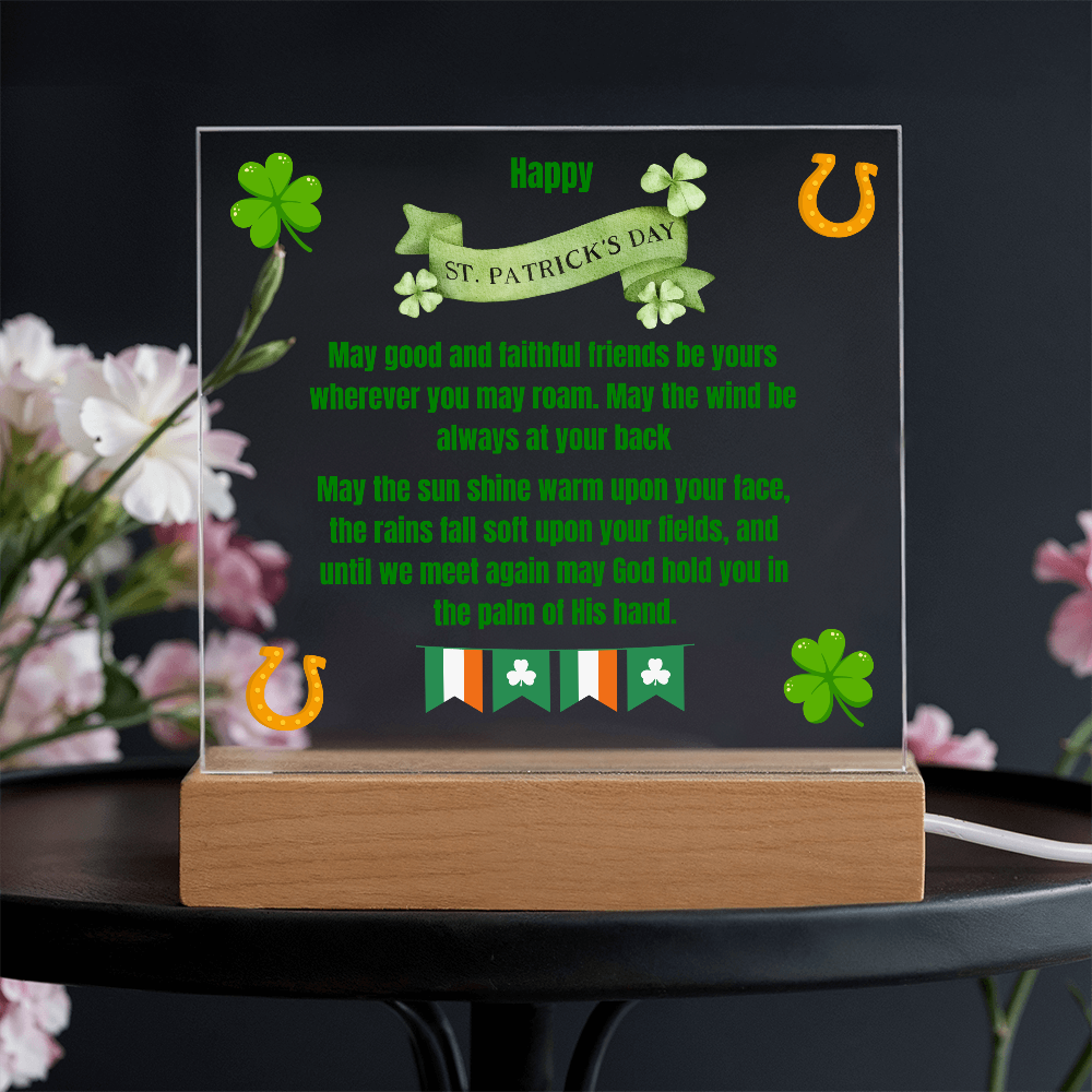 Happy St. Patrick's Day Square Plaque