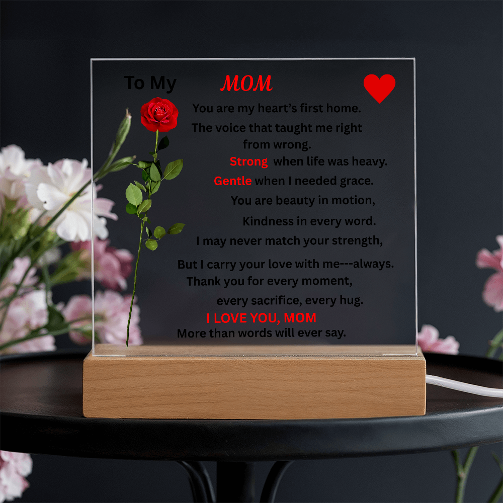 Happy Mother's Day Printed Square Acrylic Plaque