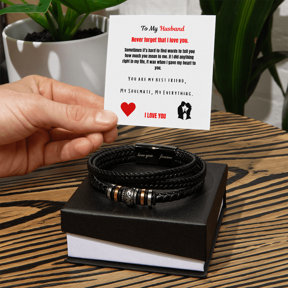 To My Husband Love You Forever Bracelet