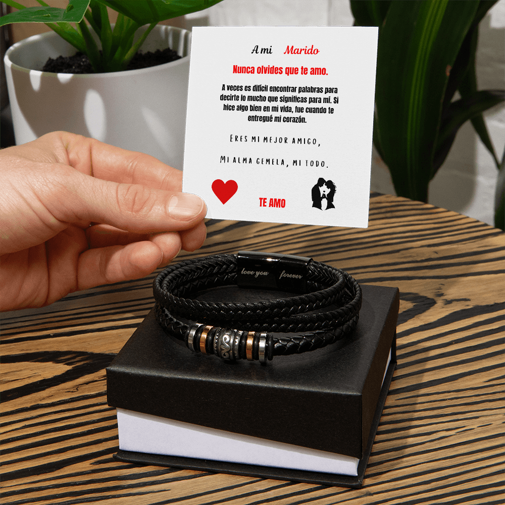 To My Husband Love You Forever Bracelet Spanish
