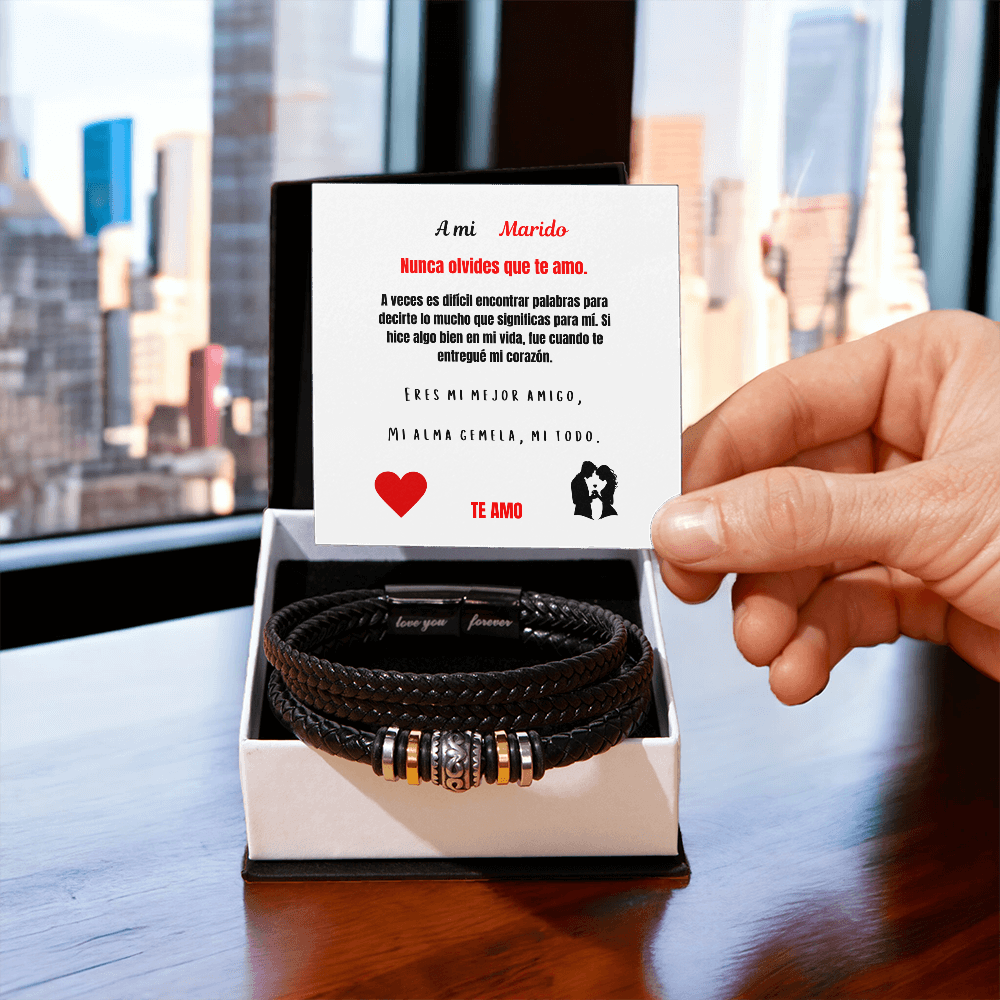 To My Husband Love You Forever Bracelet Spanish