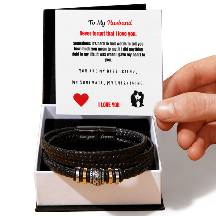 To My Husband Love You Forever Bracelet