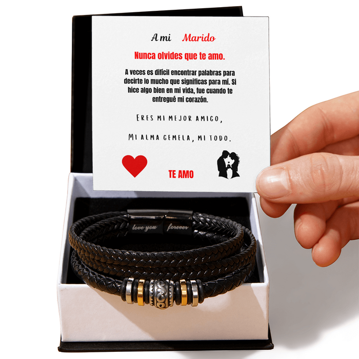 To My Husband Love You Forever Bracelet Spanish