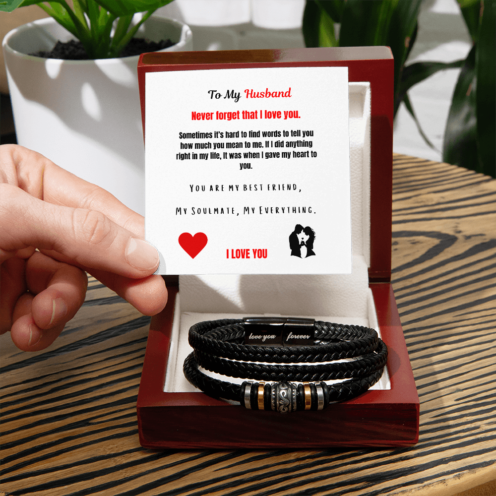 To My Husband Love You Forever Bracelet