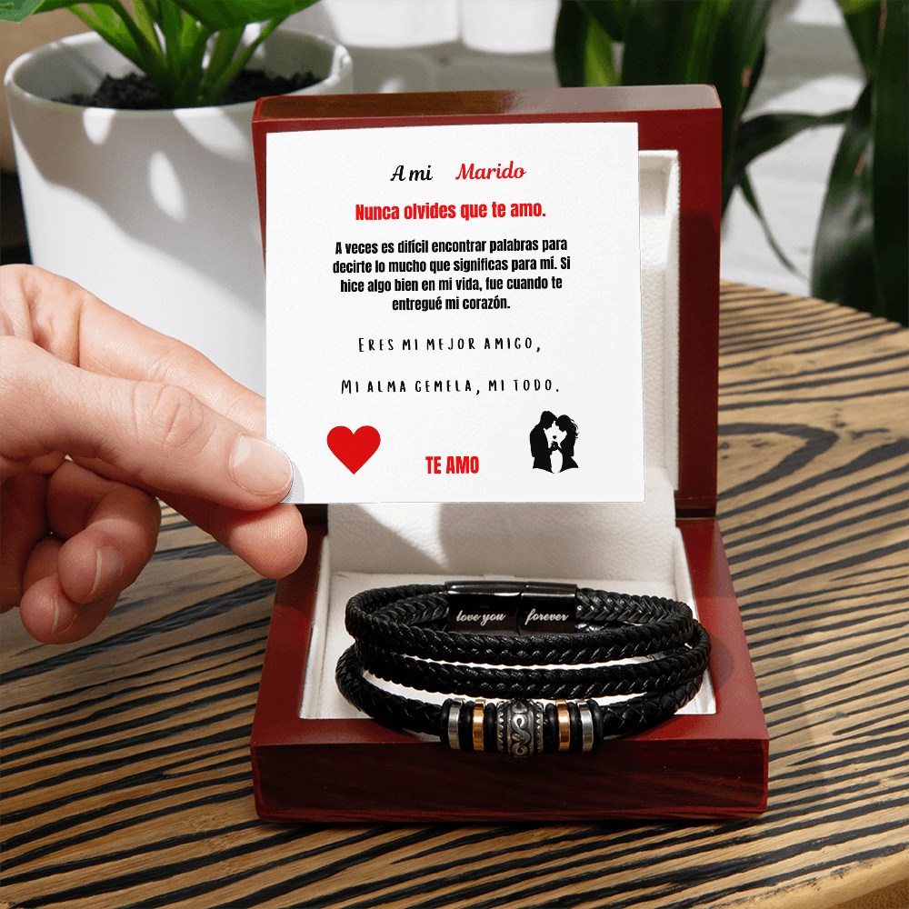 To My Husband Love You Forever Bracelet Spanish