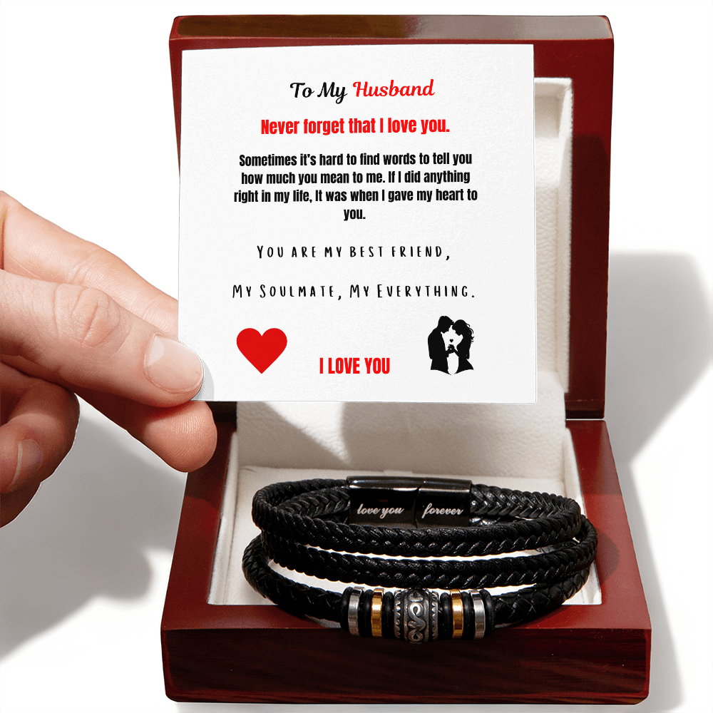 To My Husband Love You Forever Bracelet