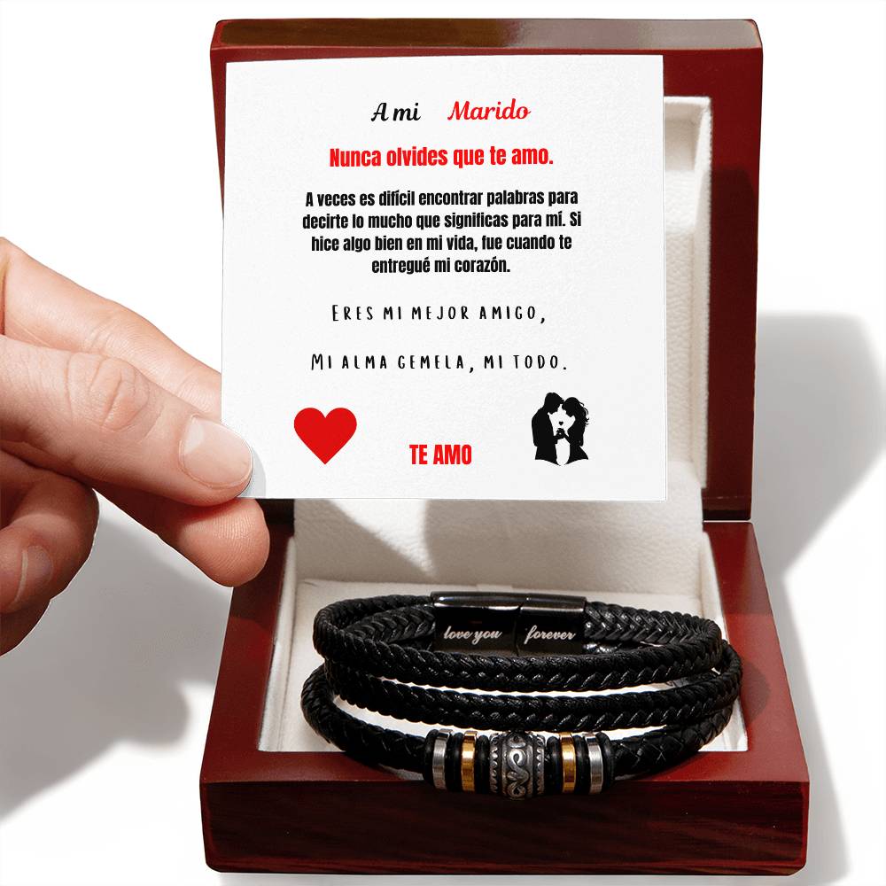 To My Husband Love You Forever Bracelet Spanish