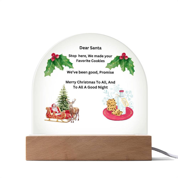 Dear Santa  Christmas Dome Plaque